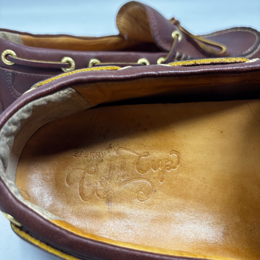 Sperry Gold Cup ASV Mens Size 10 Boat Shoes Leather Driving Moccasins Loafers - Picture 8 of 12